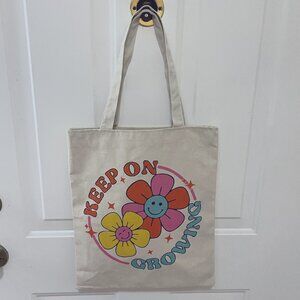 Keep On Growing - Canvas Tote Bag - NWOT - MUST BE BUNDLED, MARKED DOWN